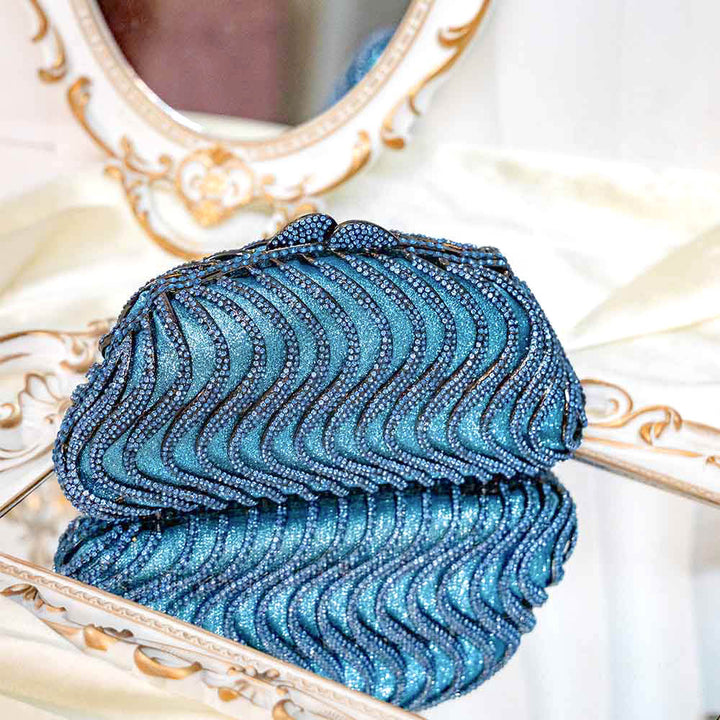 Crystal Curl Clutch Bag