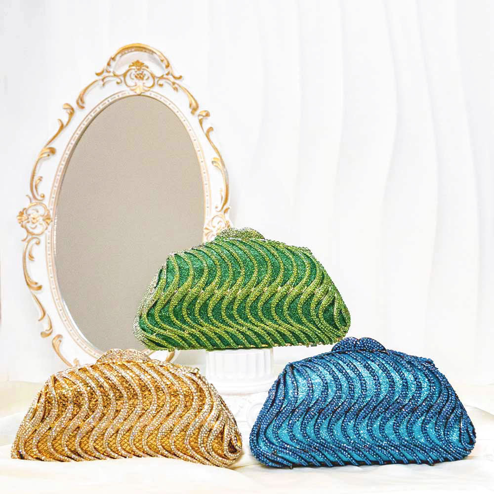 Crystal Curl Clutch Bag