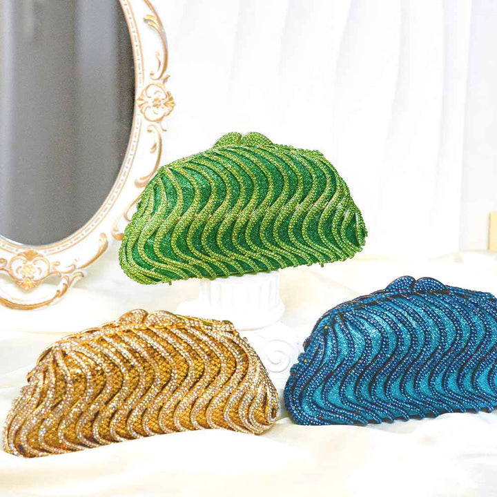 Crystal Curl Clutch Bag