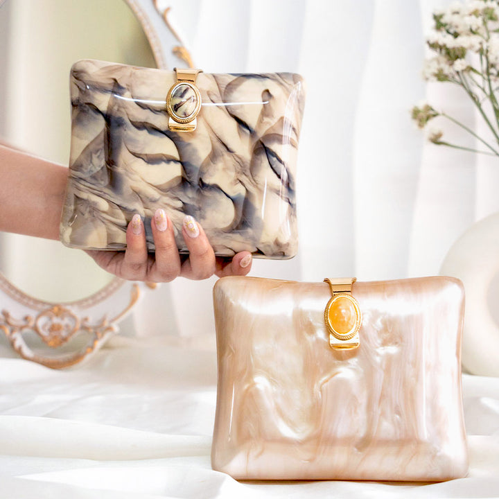 Dash Of Splash Acrylic Clutch Bag