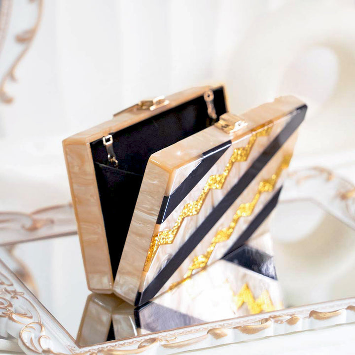 Zig Zag Acrylic Clutch Bag