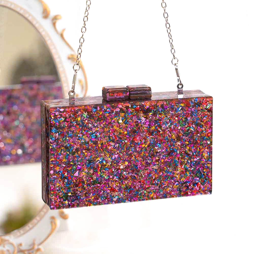 Polychrome Acrylic Clutch Bag