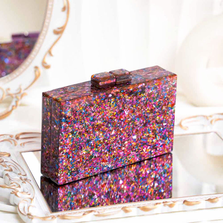 Polychrome Acrylic Clutch Bag