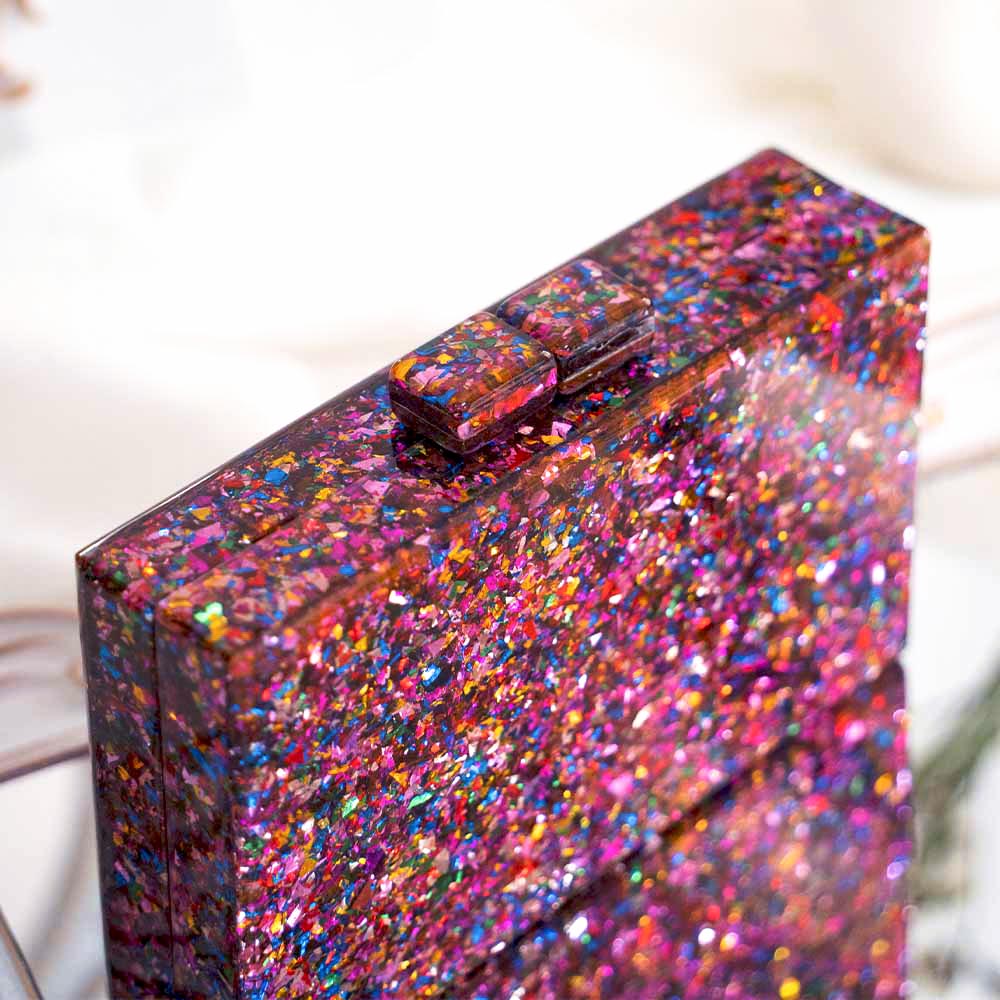 Polychrome Acrylic Clutch Bag