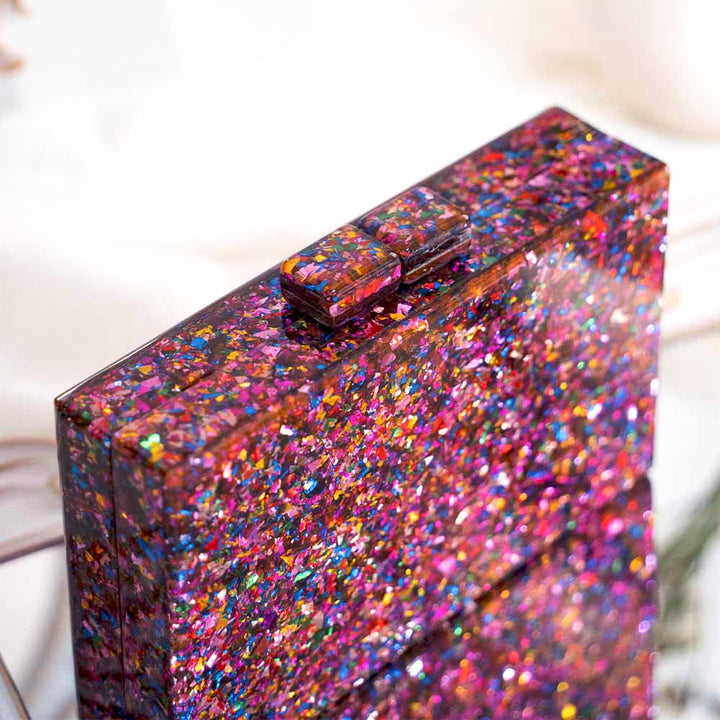Polychrome Acrylic Clutch Bag