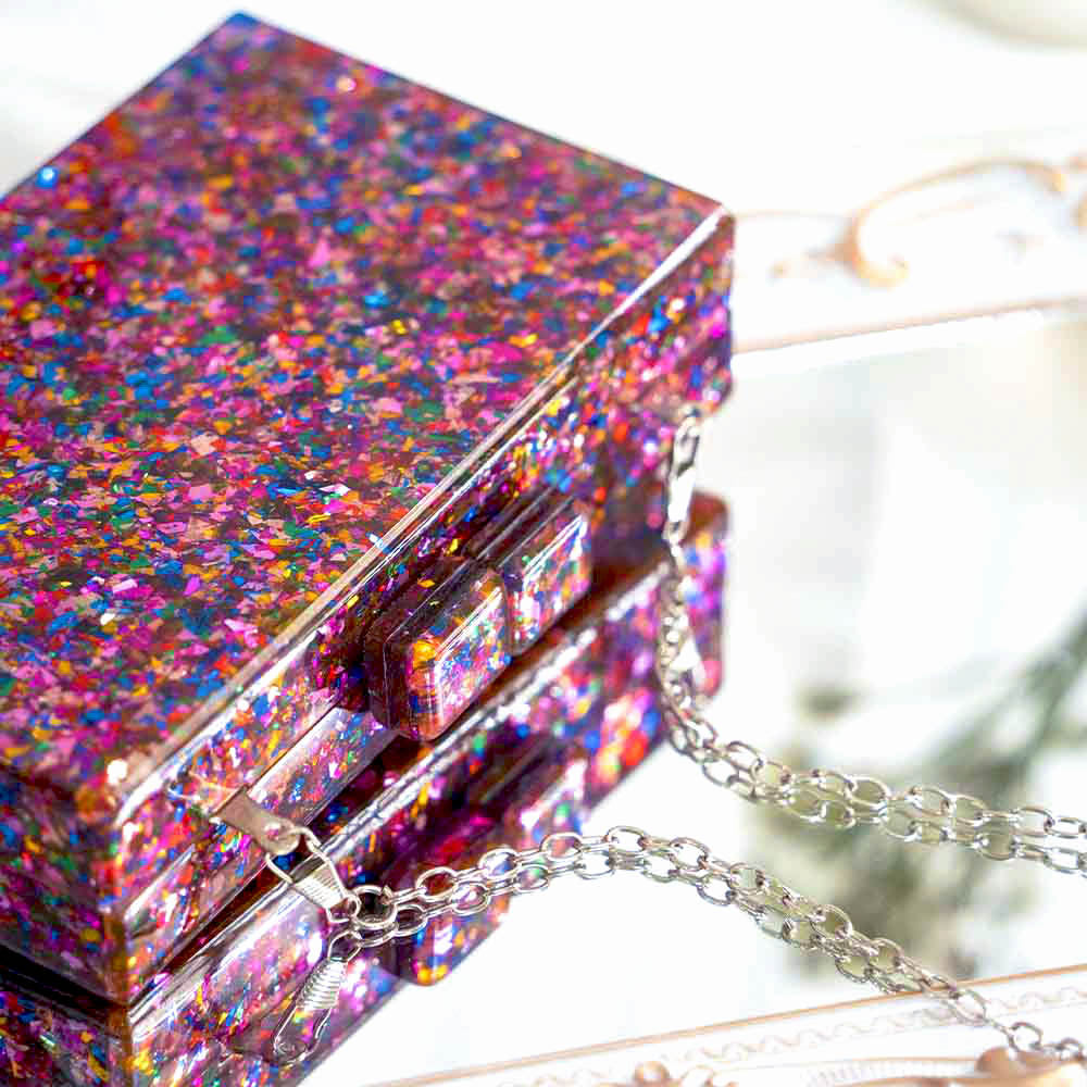 Polychrome Acrylic Clutch Bag