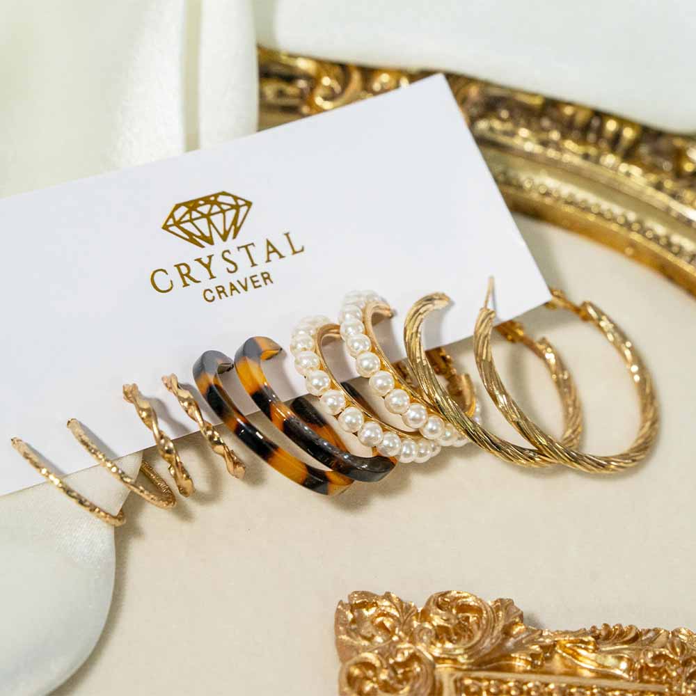 Huggie Hoop Earrings Set Of 5