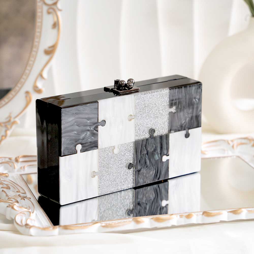Puzzle Acrylic Clutch Bag