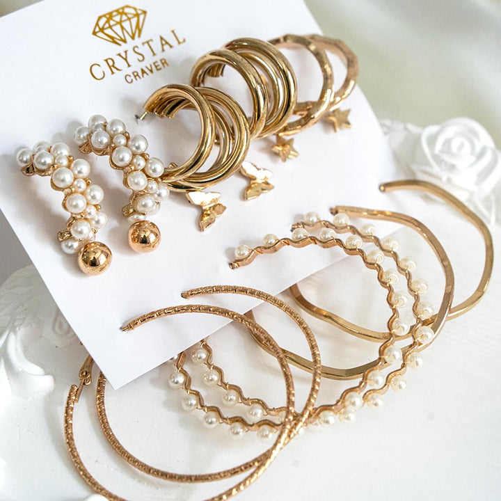 Clean Girl Hoops Earring Set Of 9