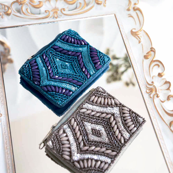 Mini Embroidered Coin Pouch