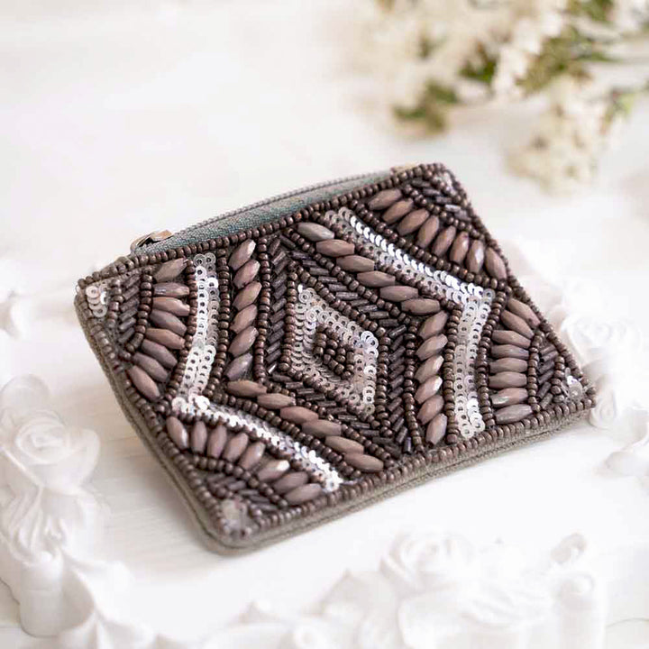 Mini Embroidered Coin Pouch