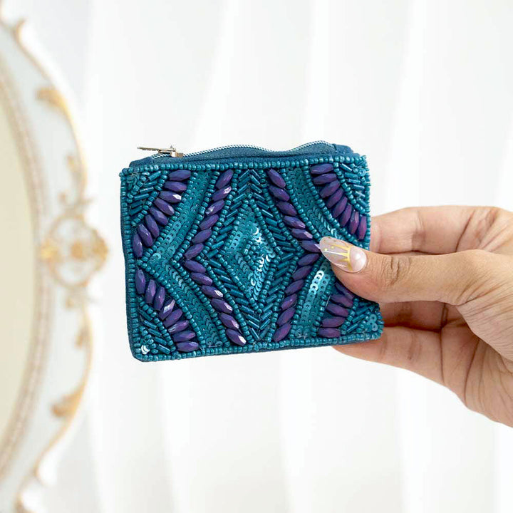 Mini Embroidered Coin Pouch