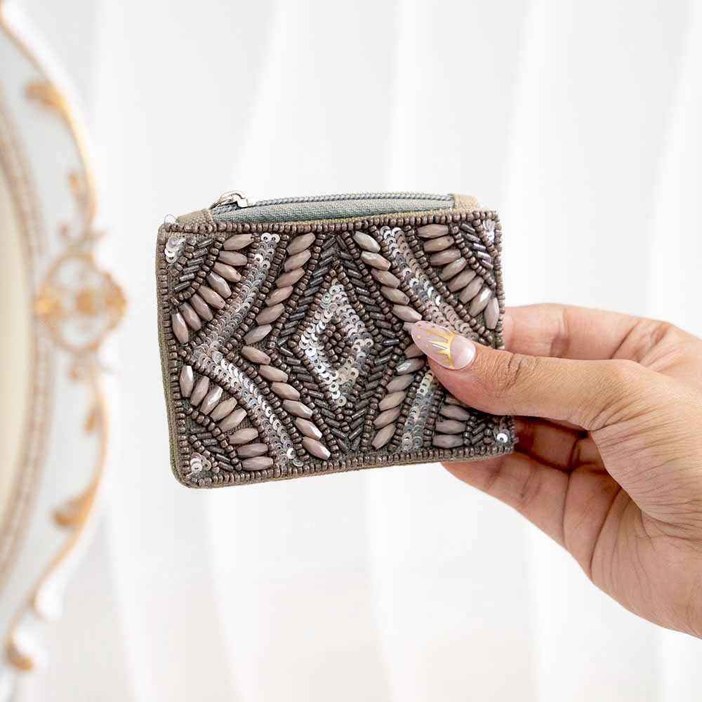 Mini Embroidered Coin Pouch