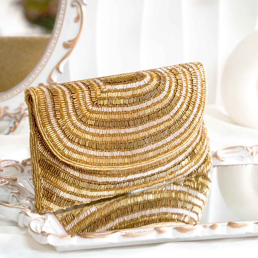 Daffodil Sequin Ethnic Clutch Bag