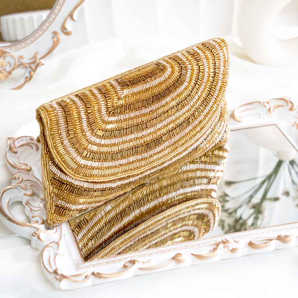 Daffodil Sequin Ethnic Clutch Bag