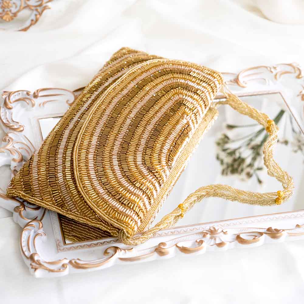 Daffodil Sequin Ethnic Clutch Bag