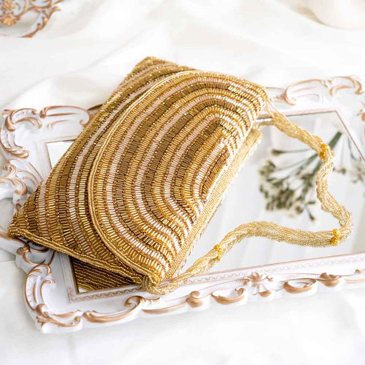 Daffodil Sequin Ethnic Clutch Bag