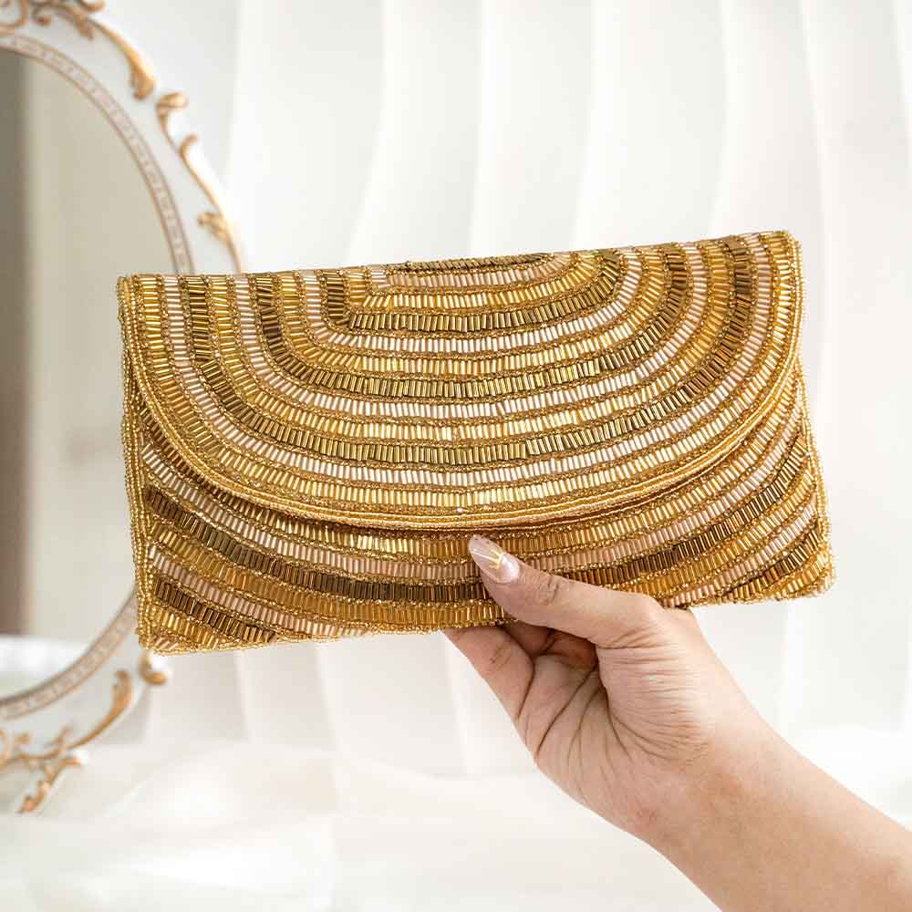 Daffodil Sequin Ethnic Clutch Bag