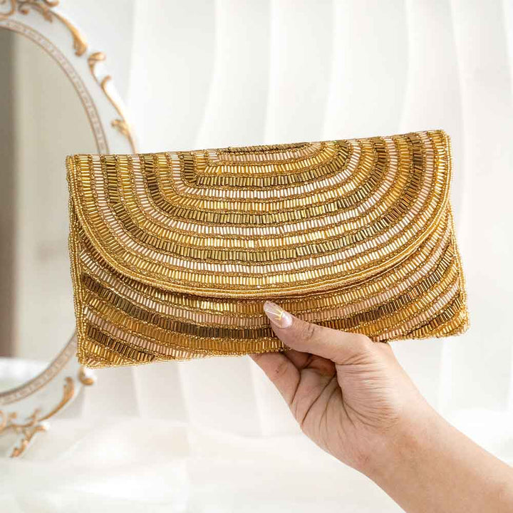 Daffodil Sequin Ethnic Clutch Bag