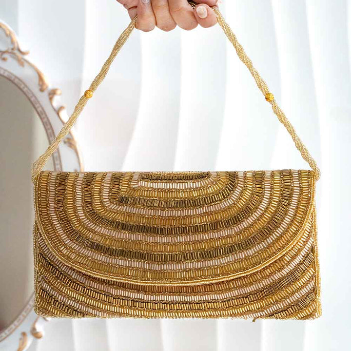 Daffodil Sequin Ethnic Clutch Bag