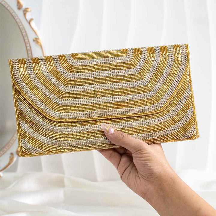 Luminous Ethnic Clutch Bag