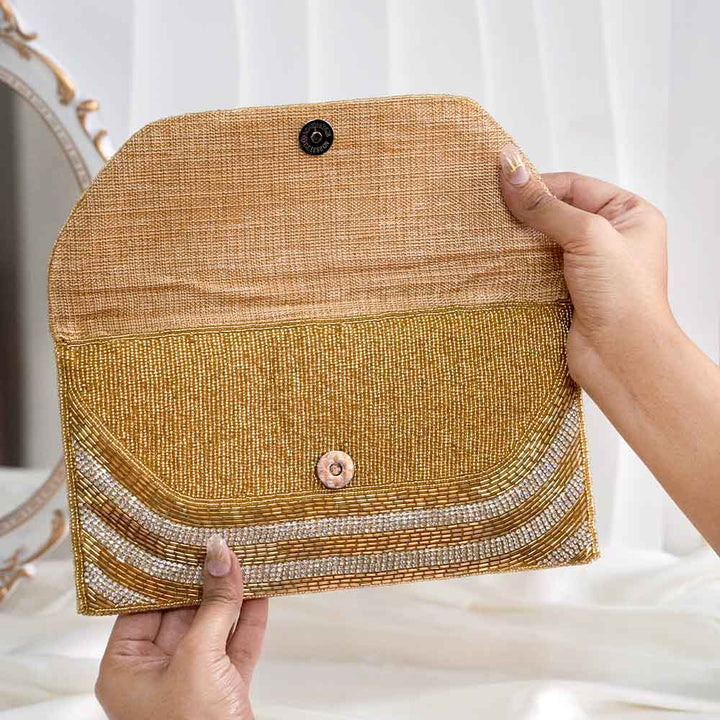 Luminous Ethnic Clutch Bag