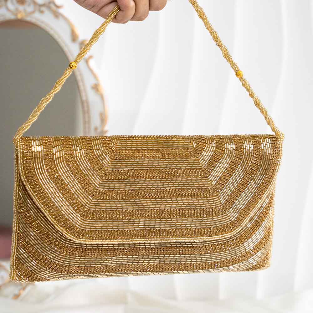 Luminous Ethnic Clutch Bag
