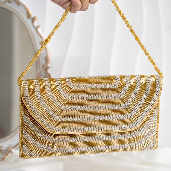 Luminous Ethnic Clutch Bag
