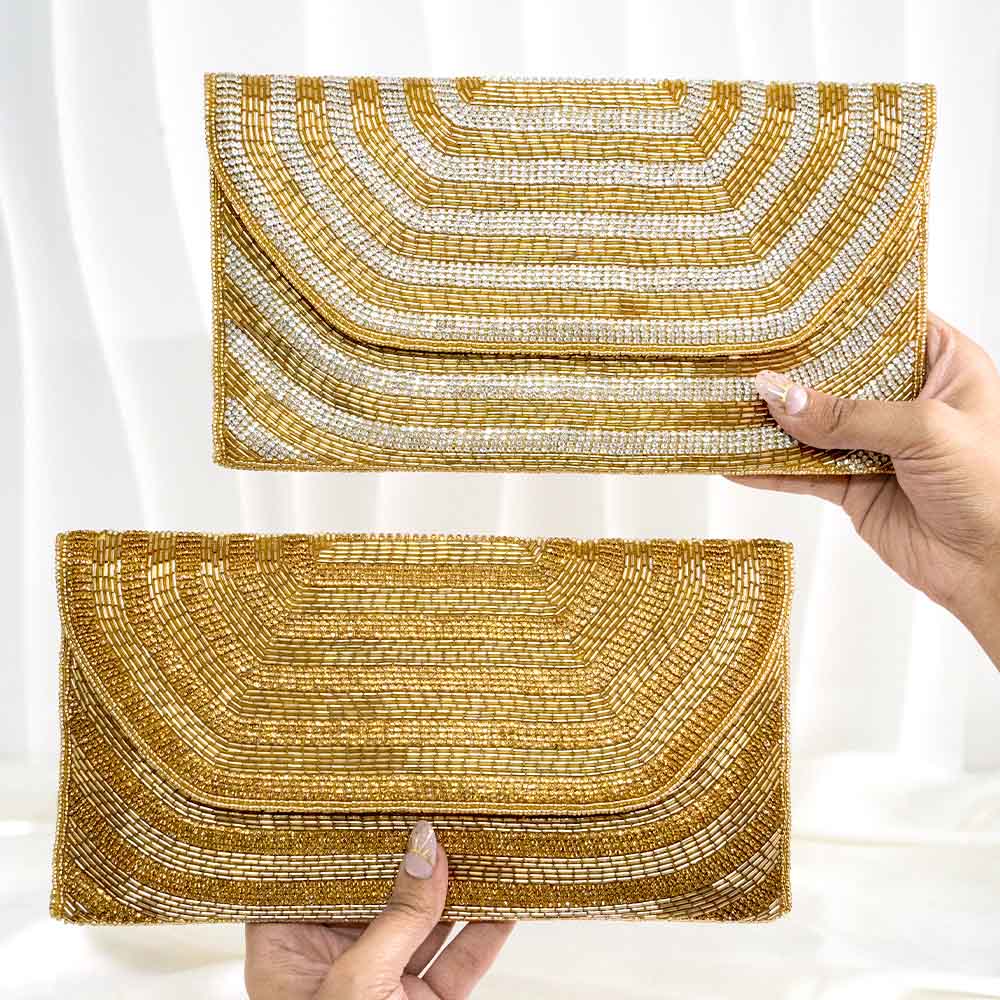 Luminous Ethnic Clutch Bag
