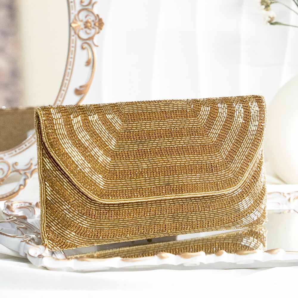 Luminous Ethnic Clutch Bag
