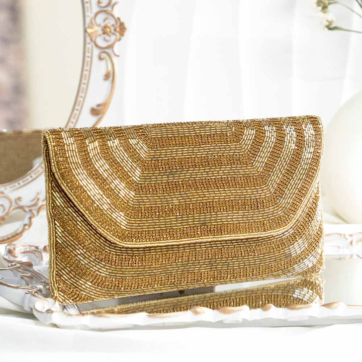 Luminous Ethnic Clutch Bag