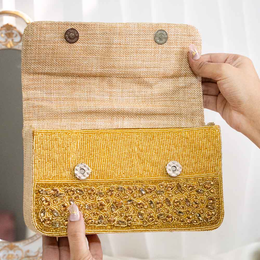 Tangerine Gold Crystal HandBag