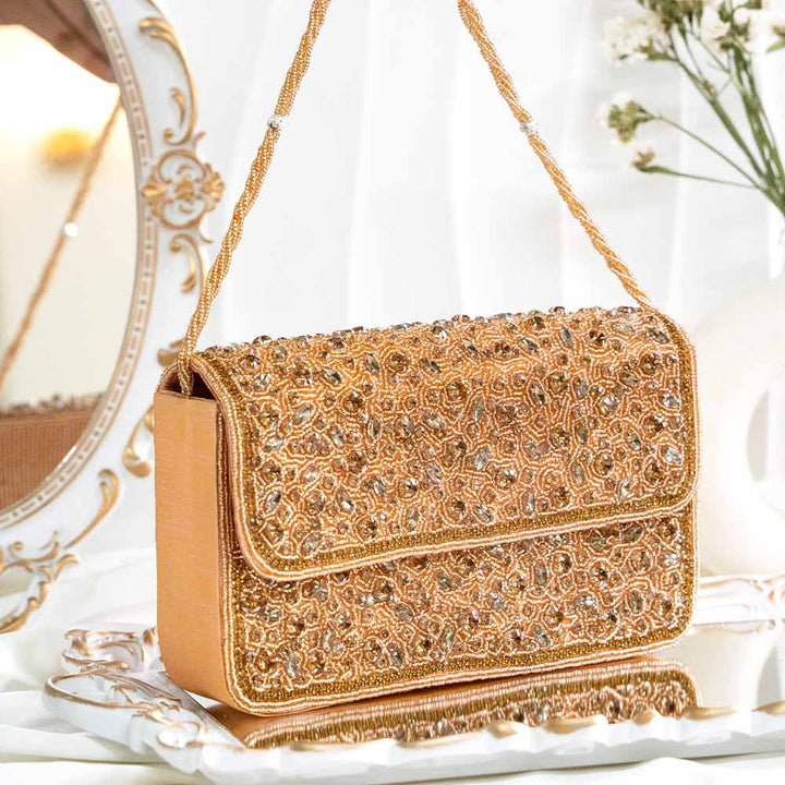 Tangerine Gold Crystal HandBag