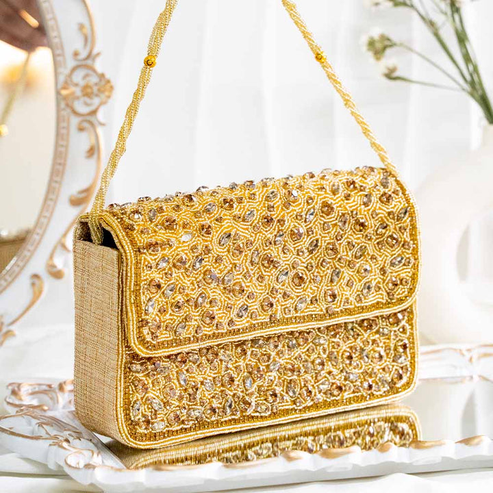 Tangerine Gold Crystal HandBag