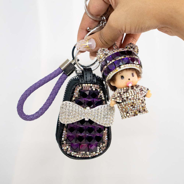 Bow Magic Keyholder With Cute Crystal Keychain