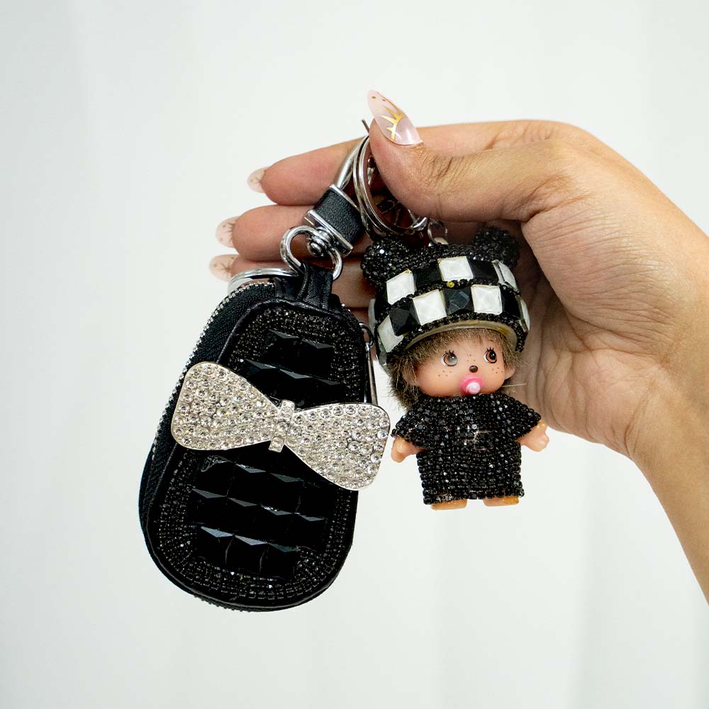 Bow Magic Keyholder With Cute Crystal Keychain