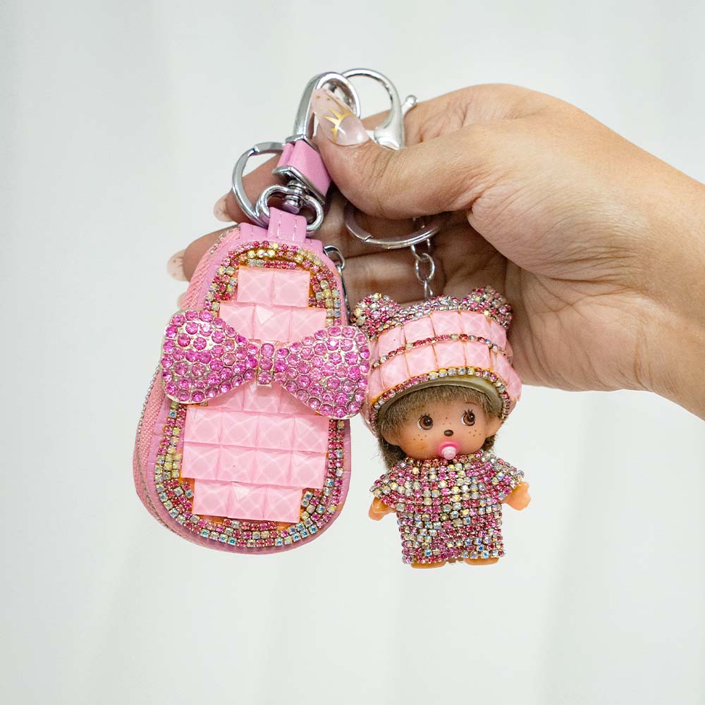 Bow Magic Keyholder With Cute Crystal Keychain