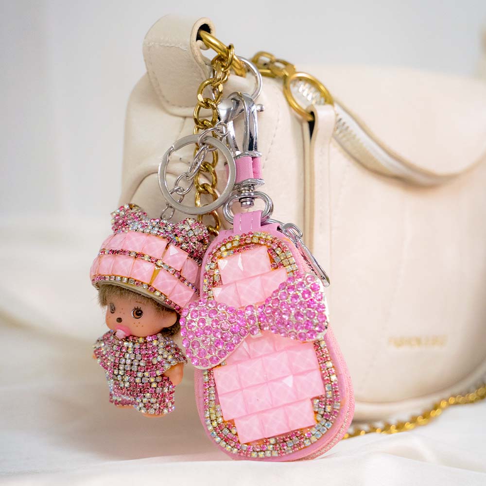 Bow Magic Keyholder With Cute Crystal Keychain
