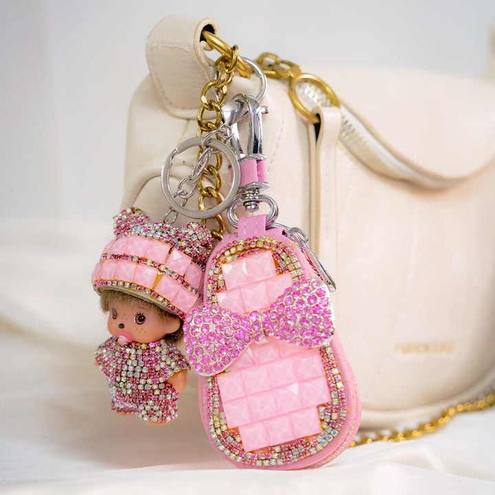 Bow Magic Keyholder With Cute Crystal Keychain