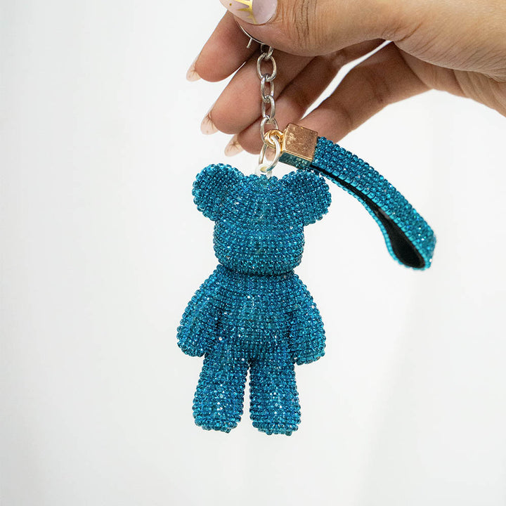 Teddy Bear Crystal Keychain
