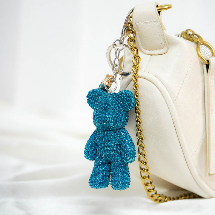 Teddy Bear Crystal Keychain