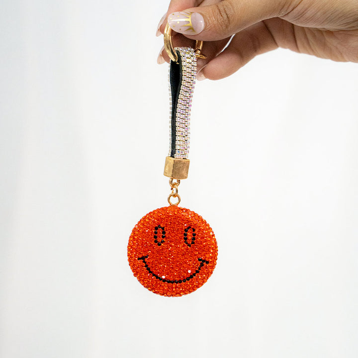 Crystal Smiley Keychain