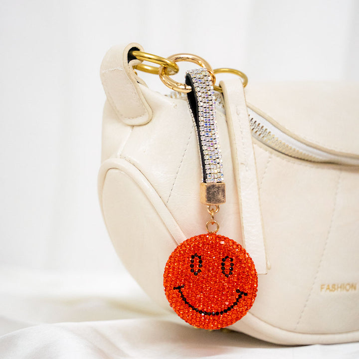 Crystal Smiley Keychain