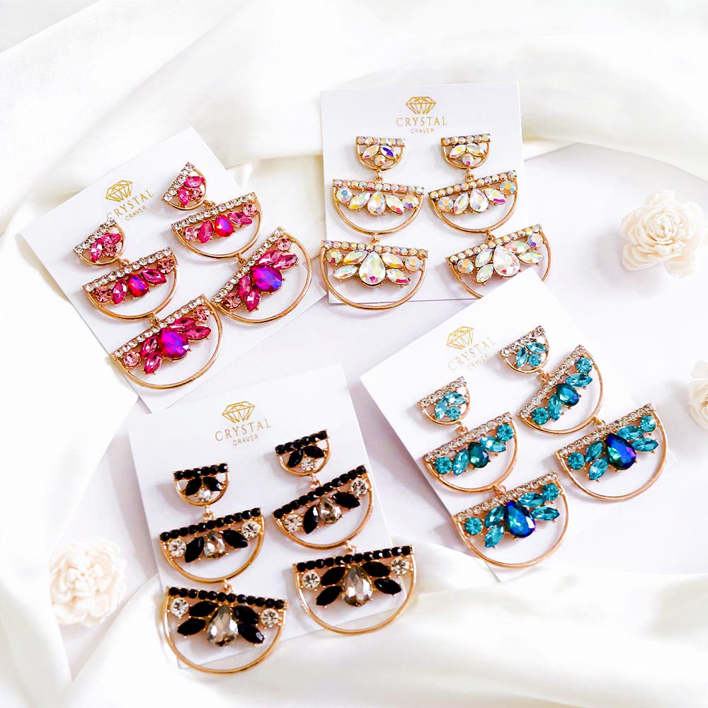 Chandelier Long Crystal Earrings