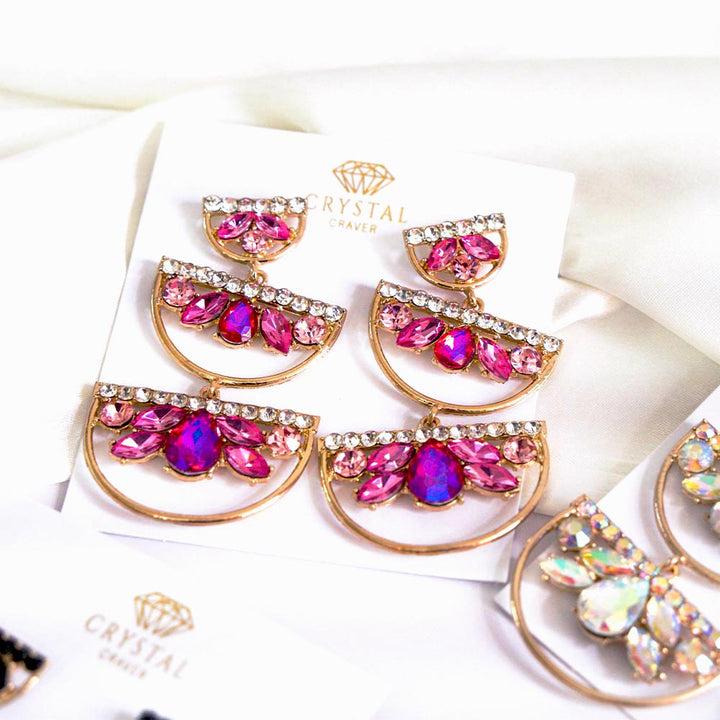 Chandelier Long Crystal Earrings