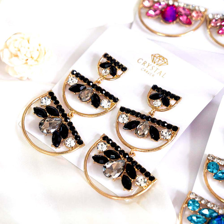 Chandelier Long Crystal Earrings