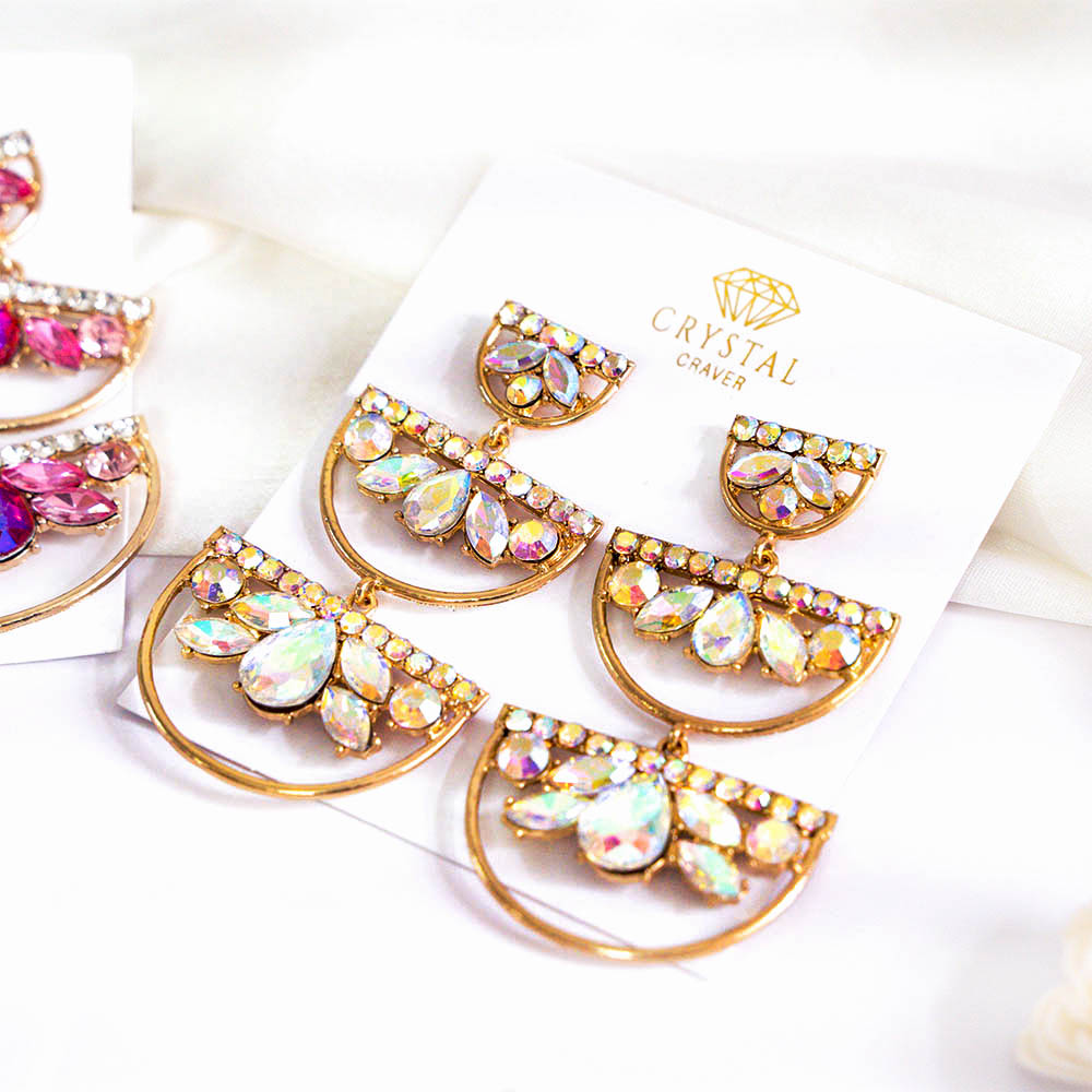 Chandelier Long Crystal Earrings