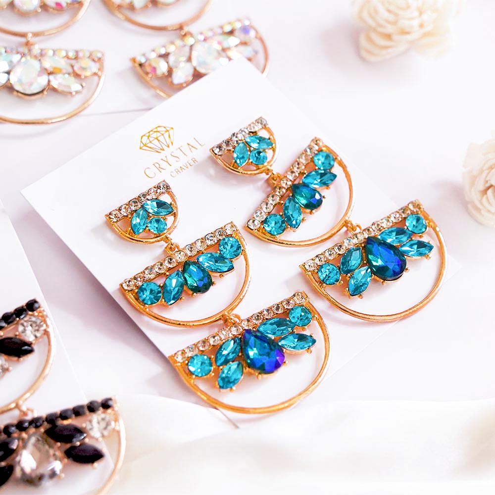 Chandelier Long Crystal Earrings