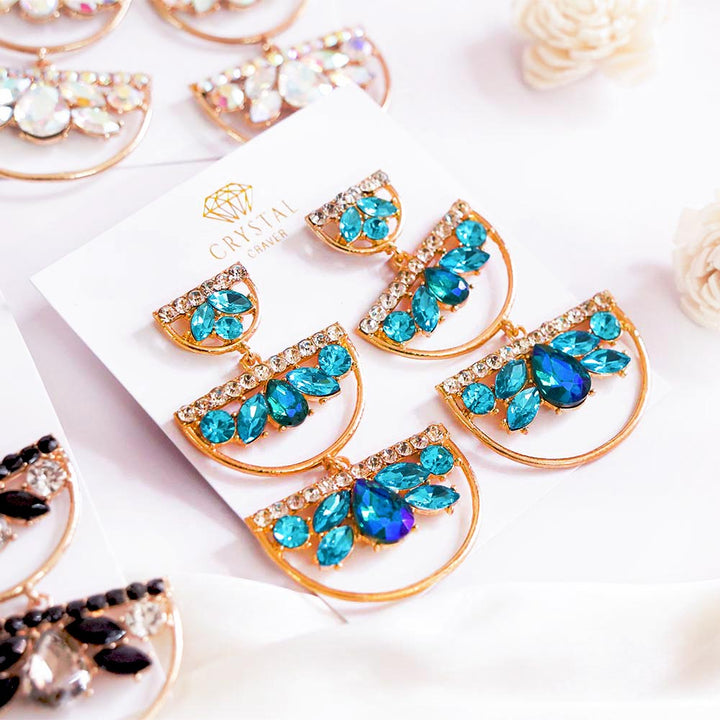 Chandelier Long Crystal Earrings