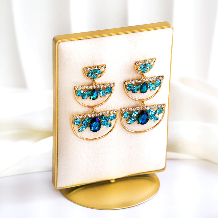 Chandelier Long Crystal Earrings